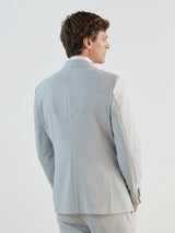 Light grey double-breasted suit