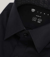 Chemise ville avec coudières noire - IZAC