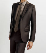 Brown 2-button wool suit