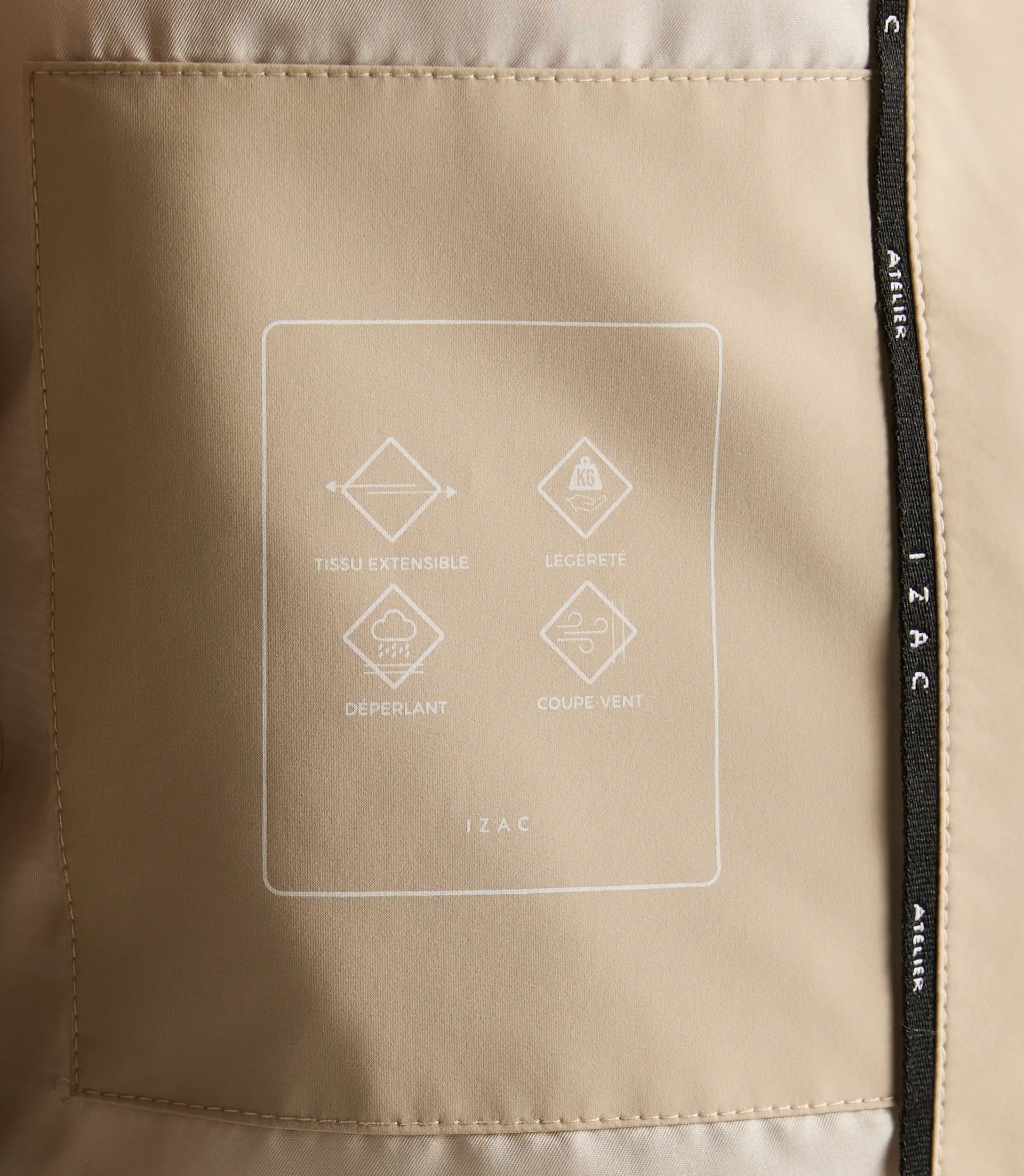 Manteau mi - long léger beige - IZAC