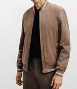 Blouson col teddy taupe