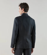 Veste col mao 100% lin noir