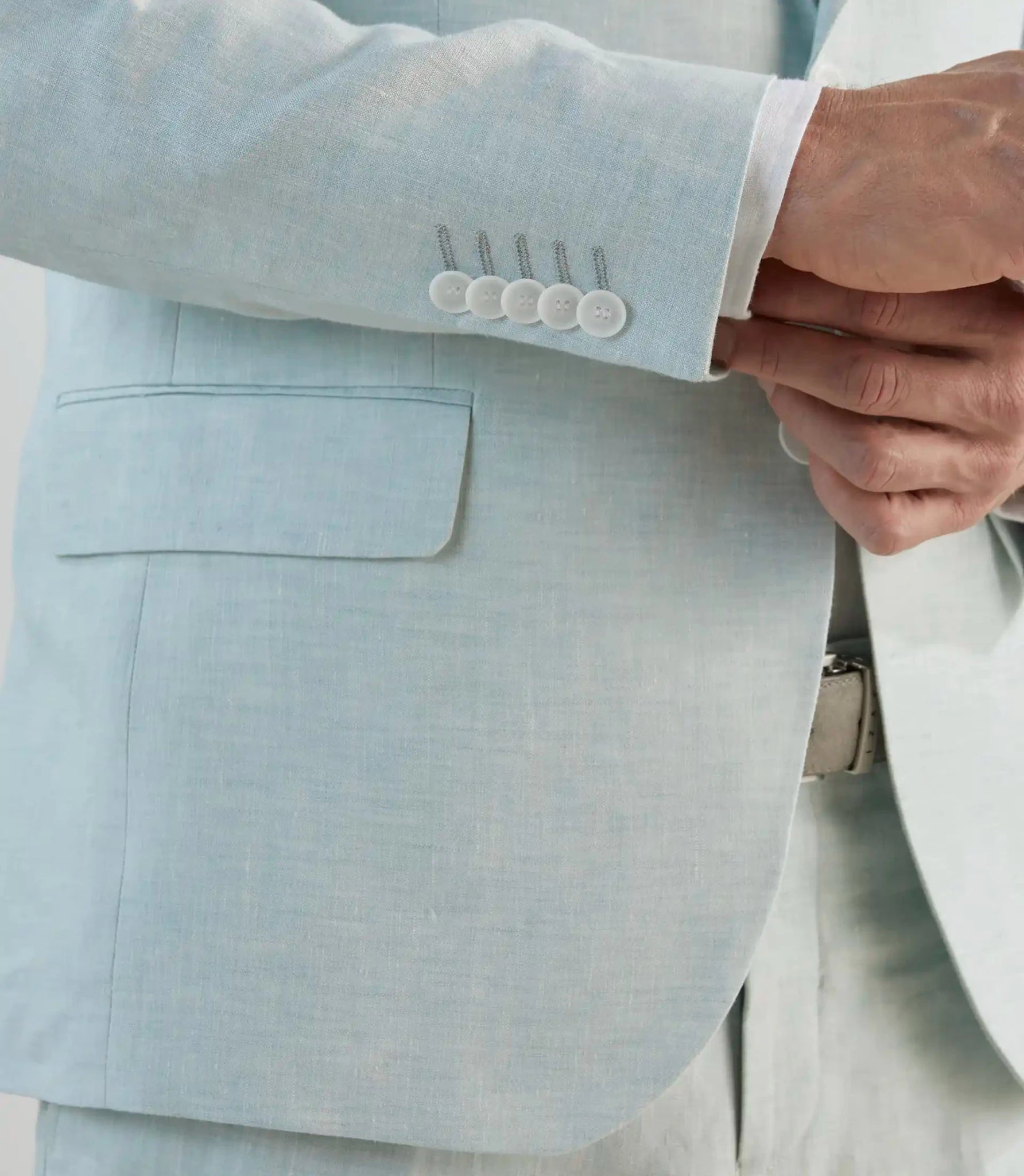 Veste ville 100% lin vert d'eau - IZAC