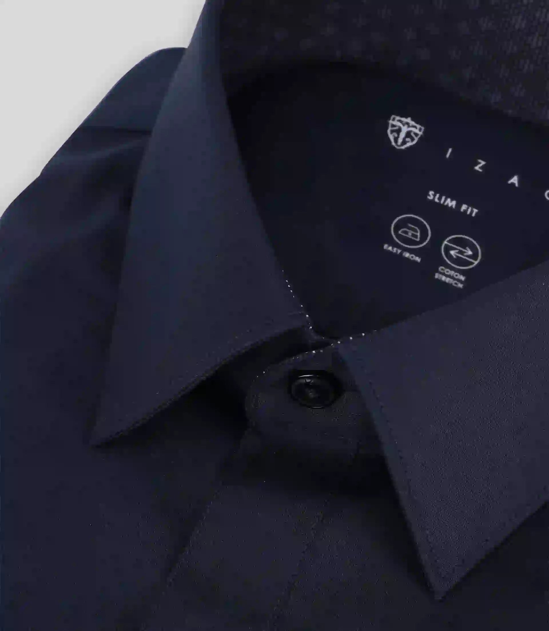 Chemise ville avec coudières marine - IZAC