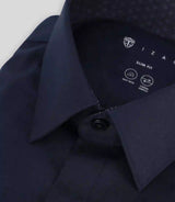 Chemise ville avec coudières marine - IZAC