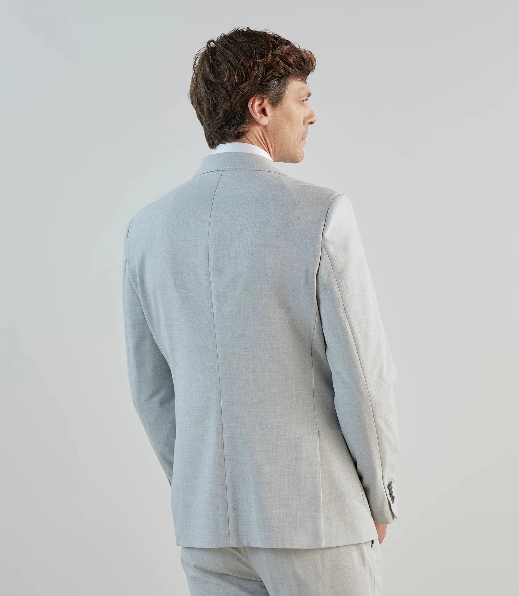 Costume croisé gris clair - IZAC