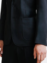Knit jacket with black facing