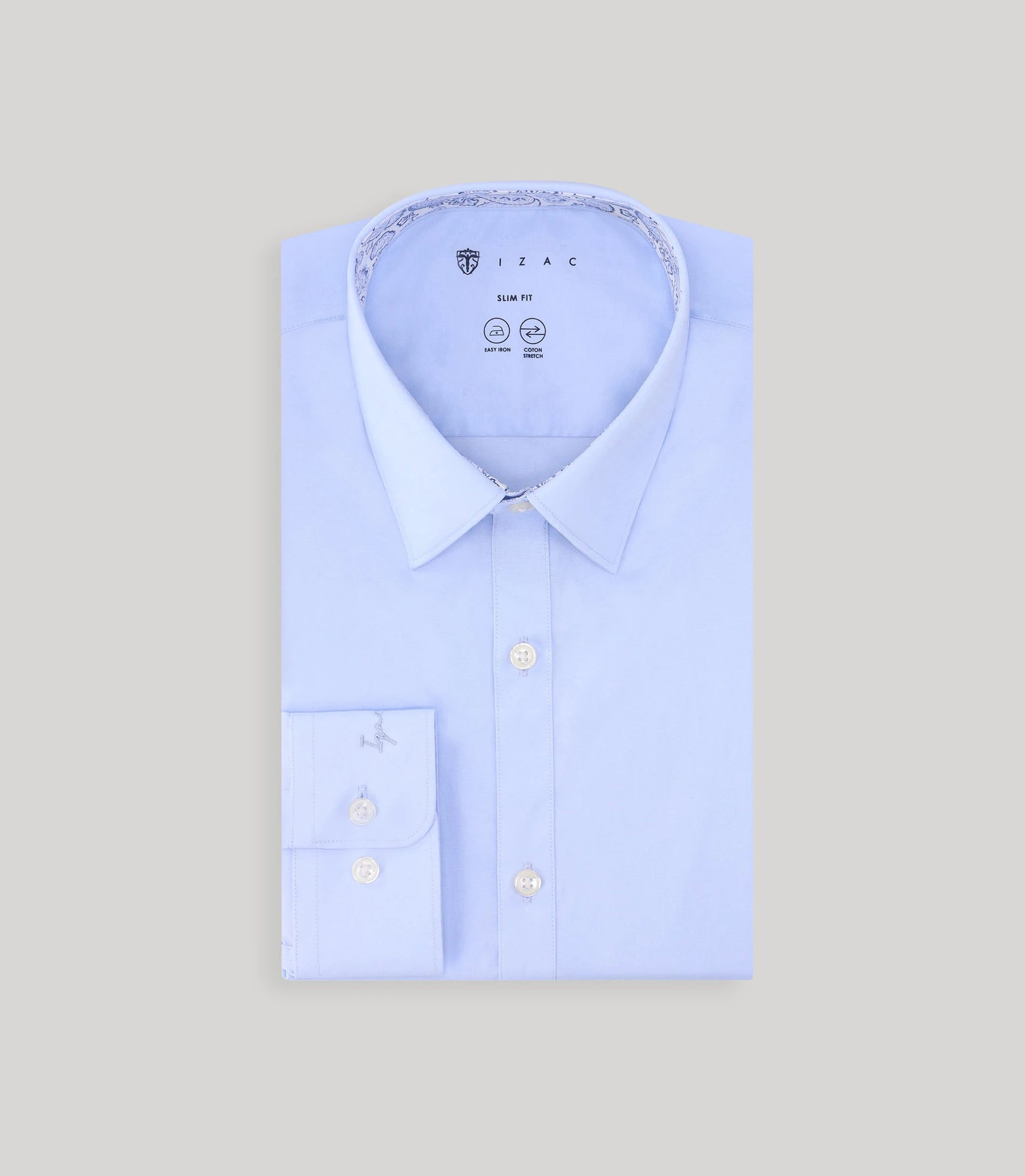 Chemise ville avec coudières ciel - IZAC