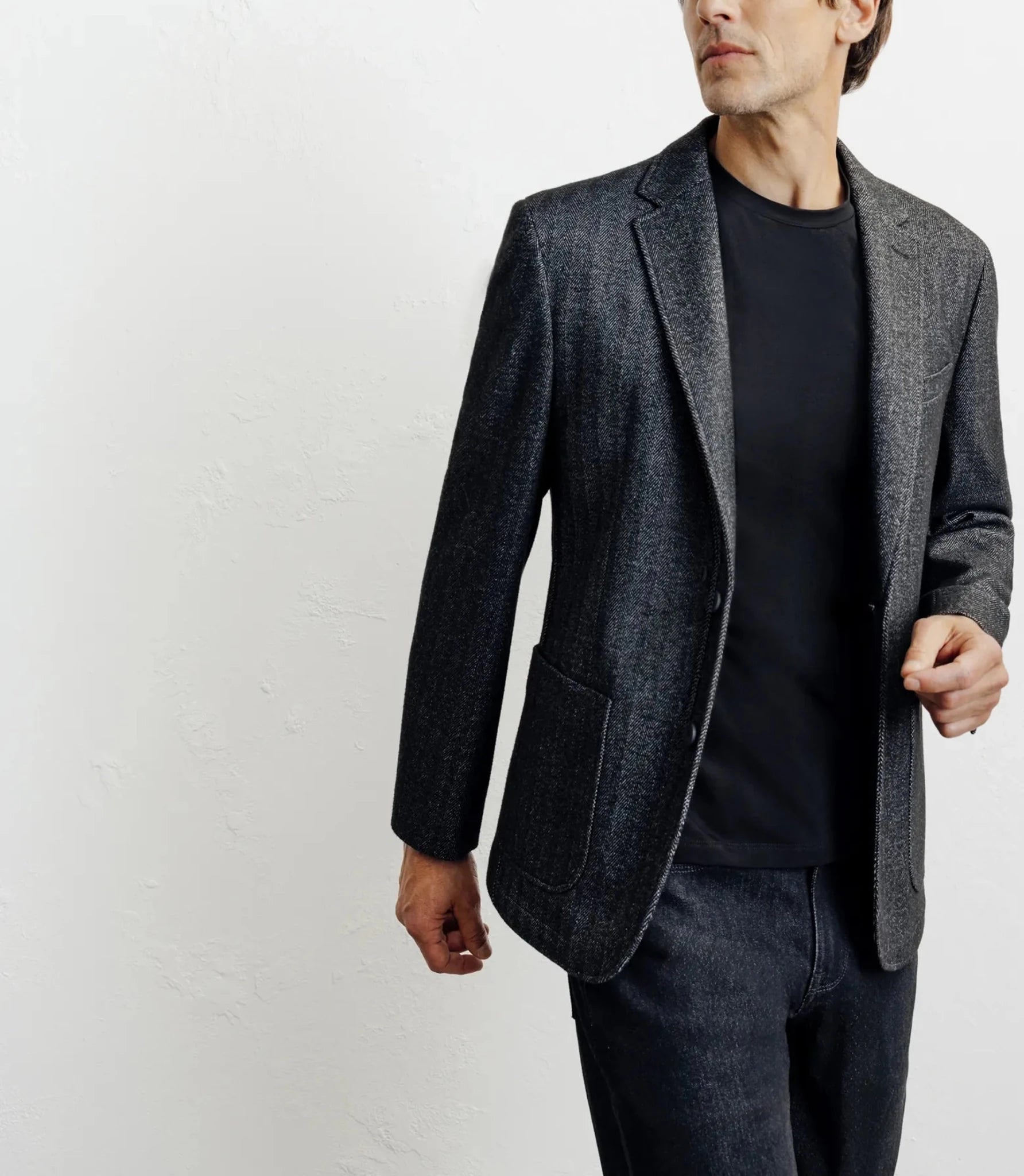 Veste en maille chevron anthracite - IZAC