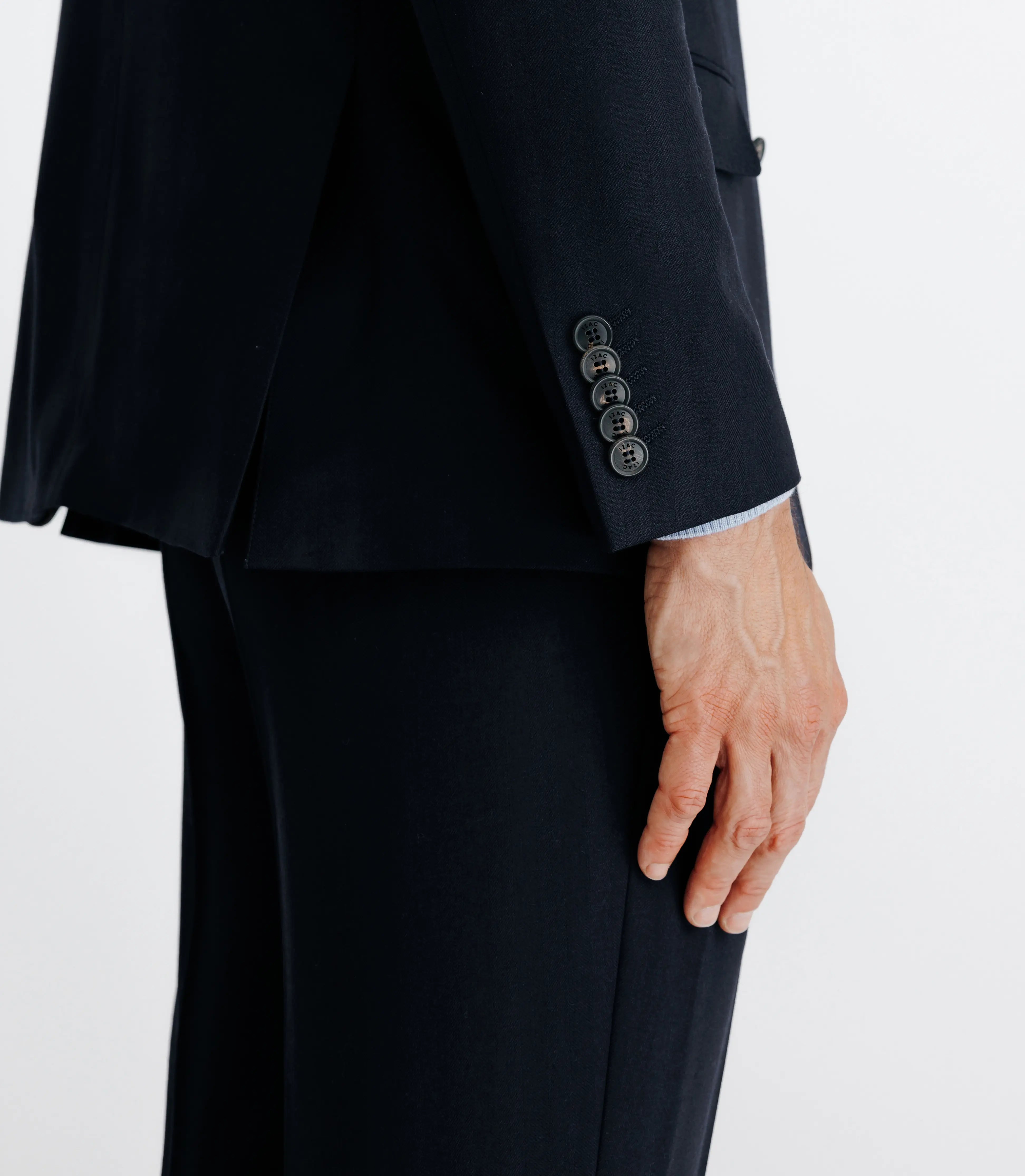 Costume en laine mélangée marine - IZAC