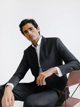 Black 3-button suit