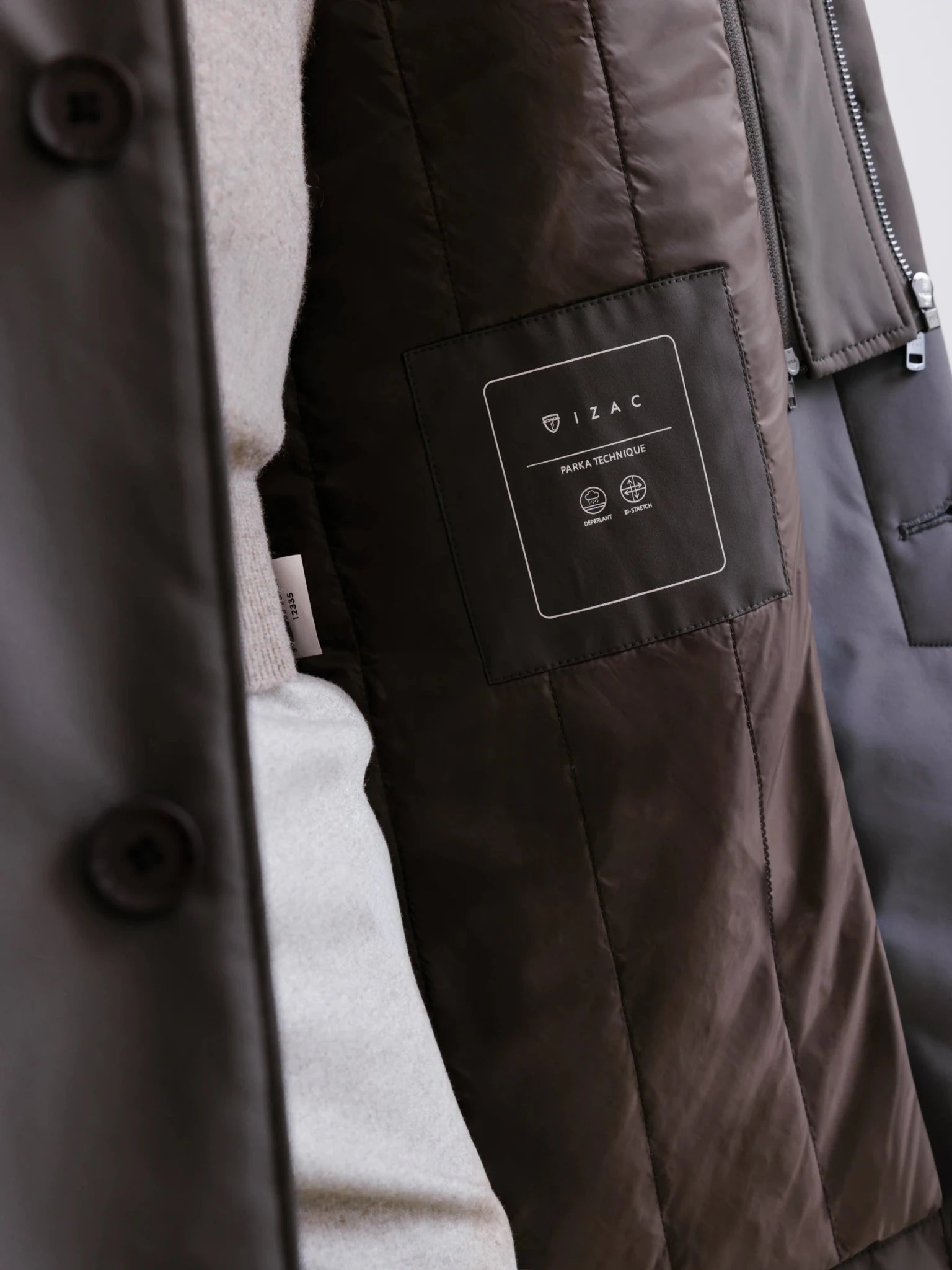 Manteau imperméable taupe - IZAC