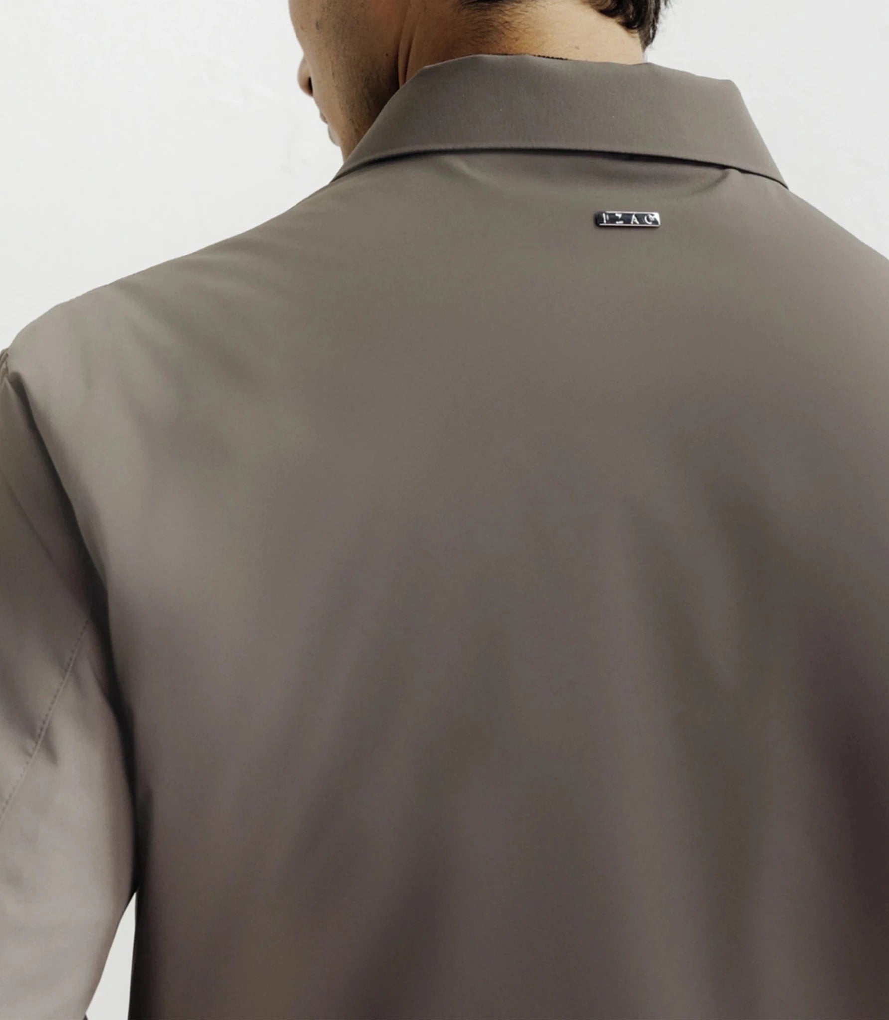 Taupe shirt collar jacket