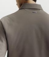 Blouson col chemise taupe