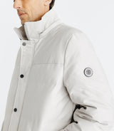 Parka longue matelassée à capuche écrue - IZAC