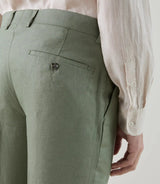 Costume 2 boutons 100% lin vert - IZAC