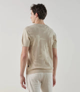 T-shirt en maille beige - IZAC