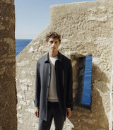 Manteau mi - long léger noir - IZAC