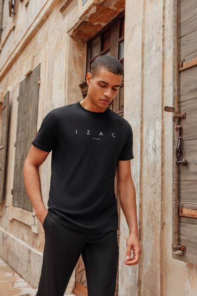 T-shirt imprimé noir - IZAC