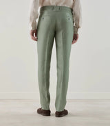 Costume 2 boutons 100% lin vert - IZAC