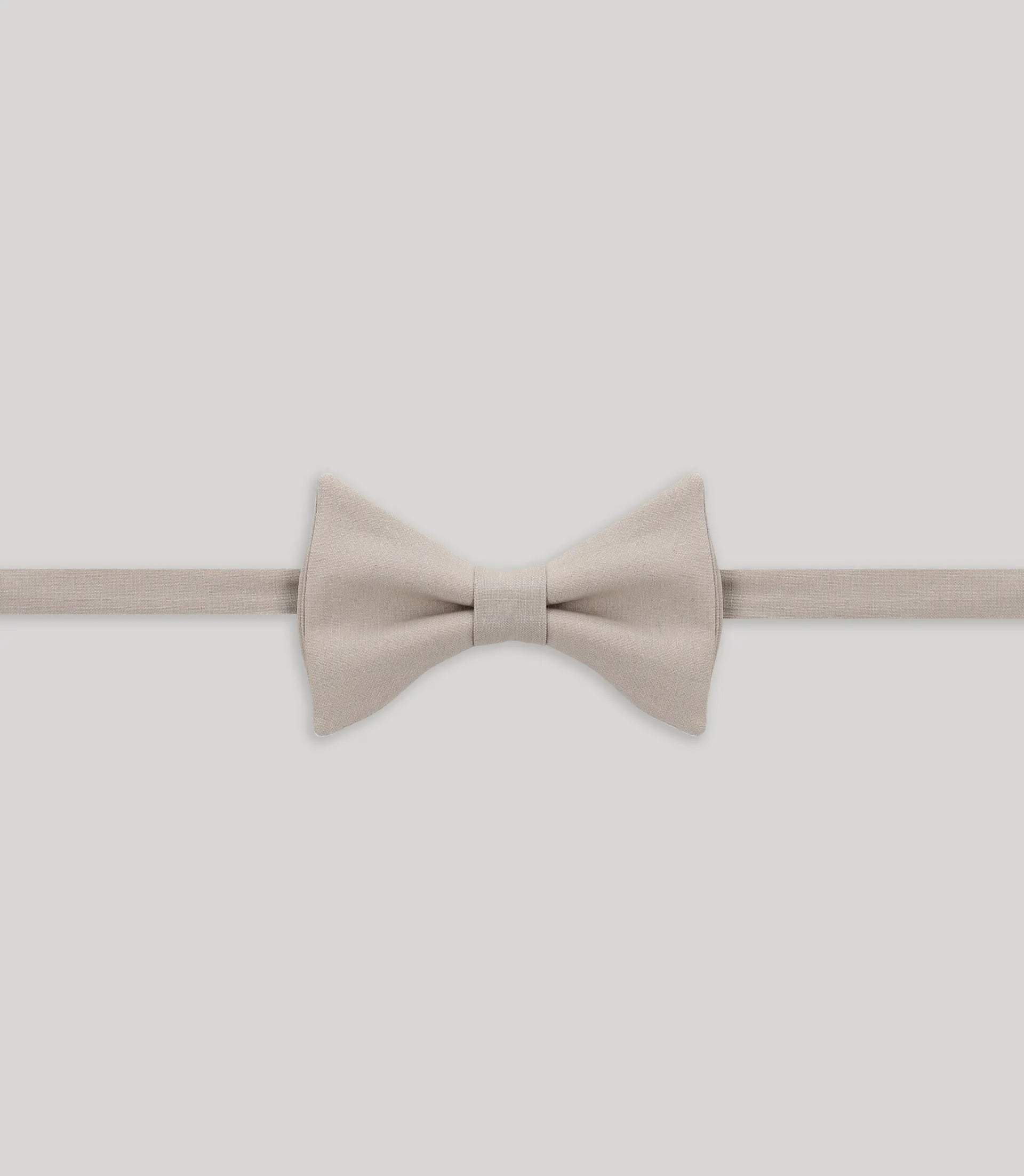 Nœud papillon uni beige - IZAC