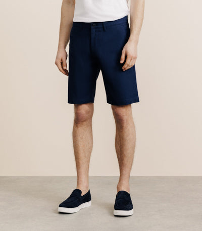 Bermuda coton stretch marine - IZAC