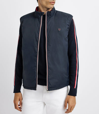 Doudoune sans manches réversible marine et rouge - IZAC