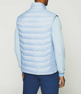 Sleeveless quilted down jacket light blue ROBIN