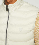 Sleeveless quilted jacket ecru ROBIN