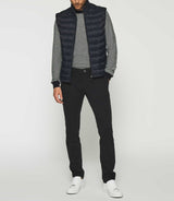 Sleeveless quilted down jacket navy ROBIN