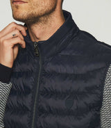 Sleeveless quilted down jacket navy ROBIN