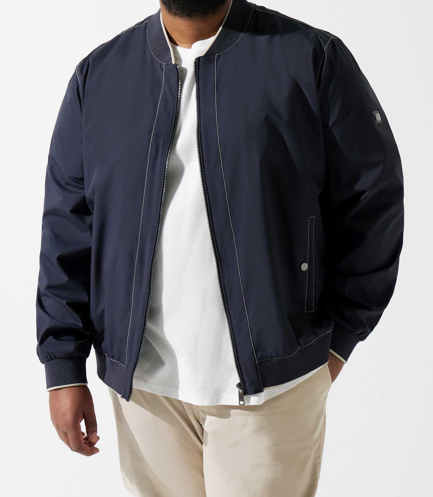 izac Blouson teddy marine RONBT Outlet Vêtements