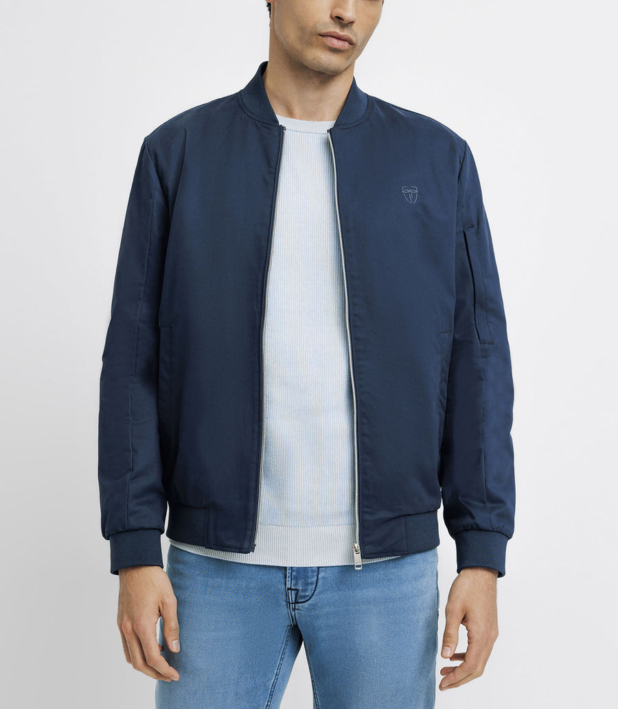 Blouson col teddy marine