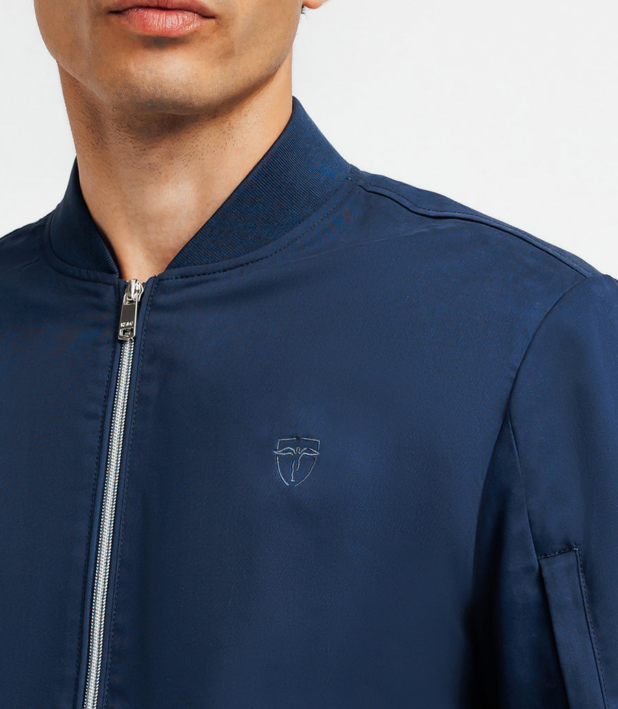 Blouson col teddy marine