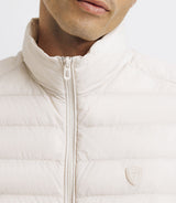 Ecru sleeveless light jacket