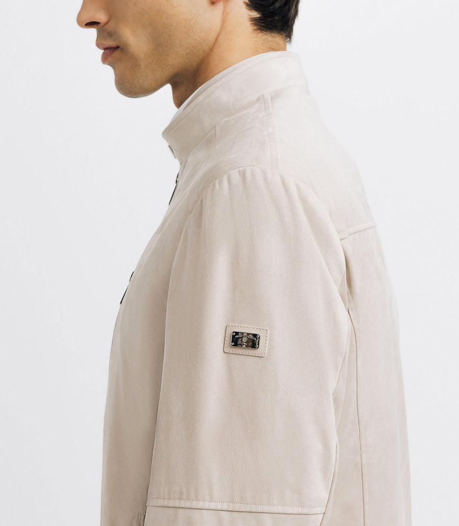 Blouson col montant écru