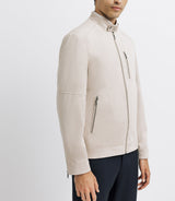 Ecru standing collar jacket