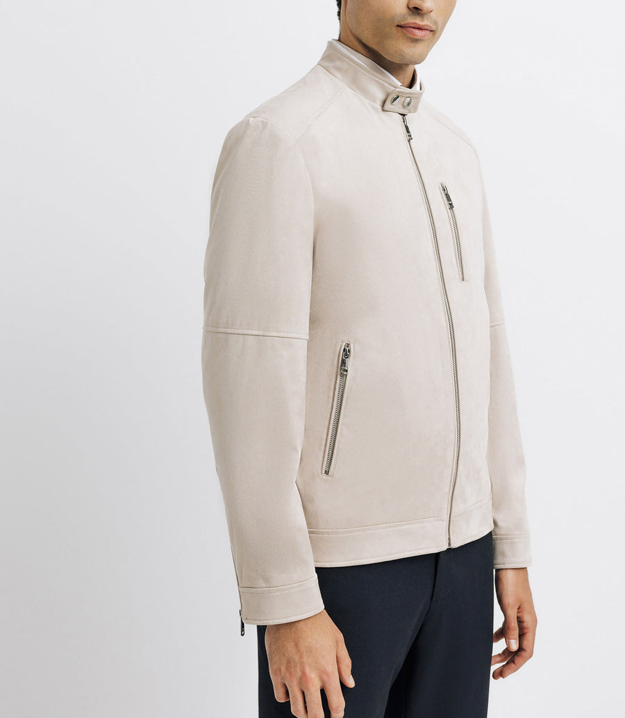 Blouson col montant écru