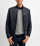 Blouson col montant marine