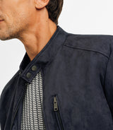 Blouson col montant marine