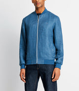 Blouson en lin indigo