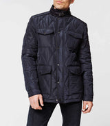 Navy quilted parka