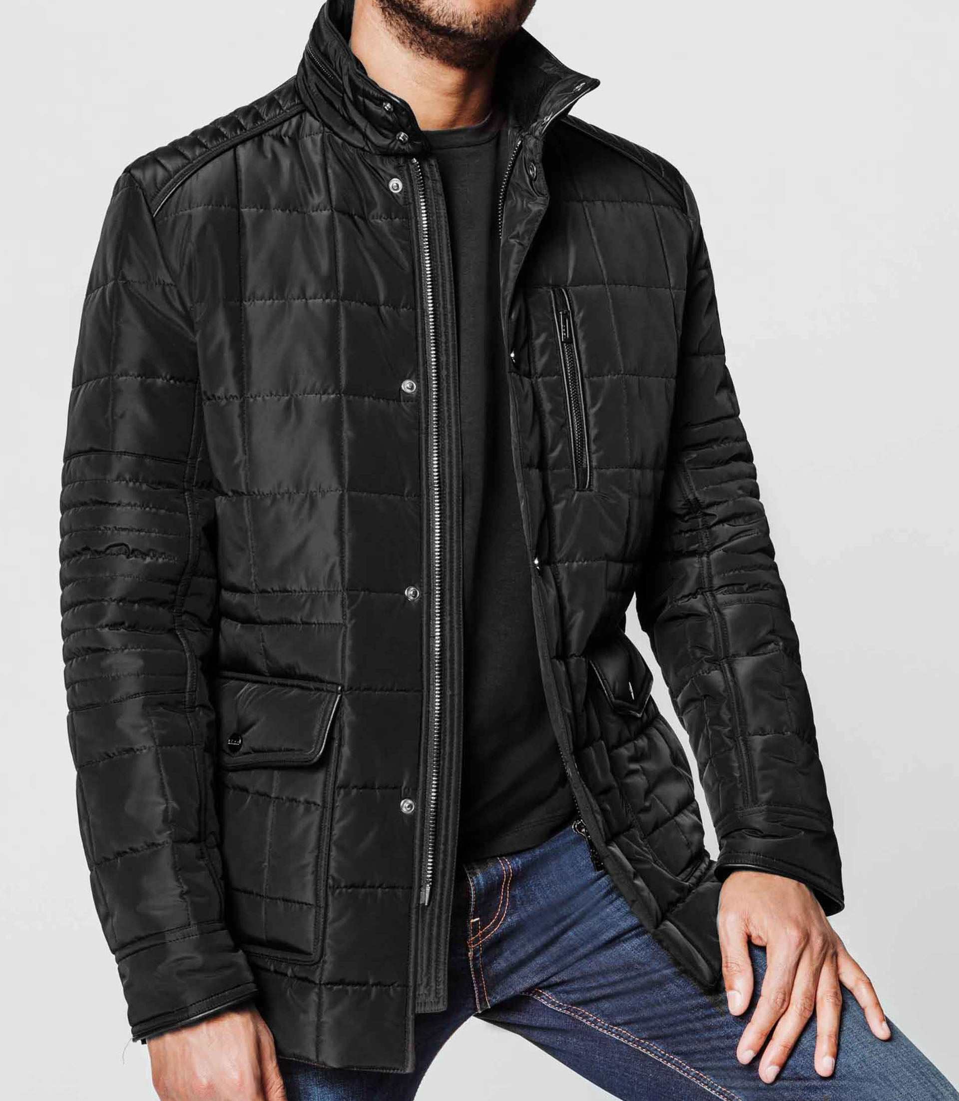 Quilted checkered parka