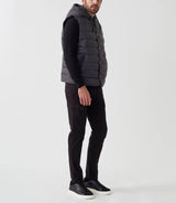 Fabio" charcoal grey sleeveless down jacket