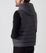 Fabio" charcoal grey sleeveless down jacket