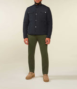 MACEOBT quilted two-ply navy jacket and shirt