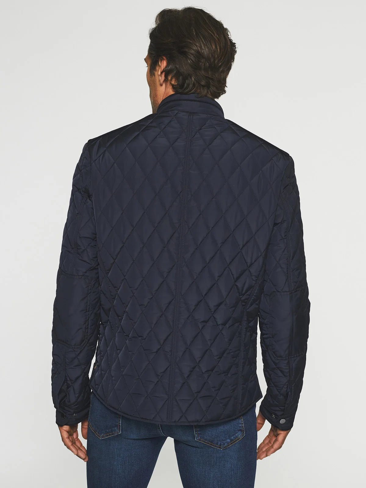 Blouson surchemise matelassé marine MACEO - IZAC