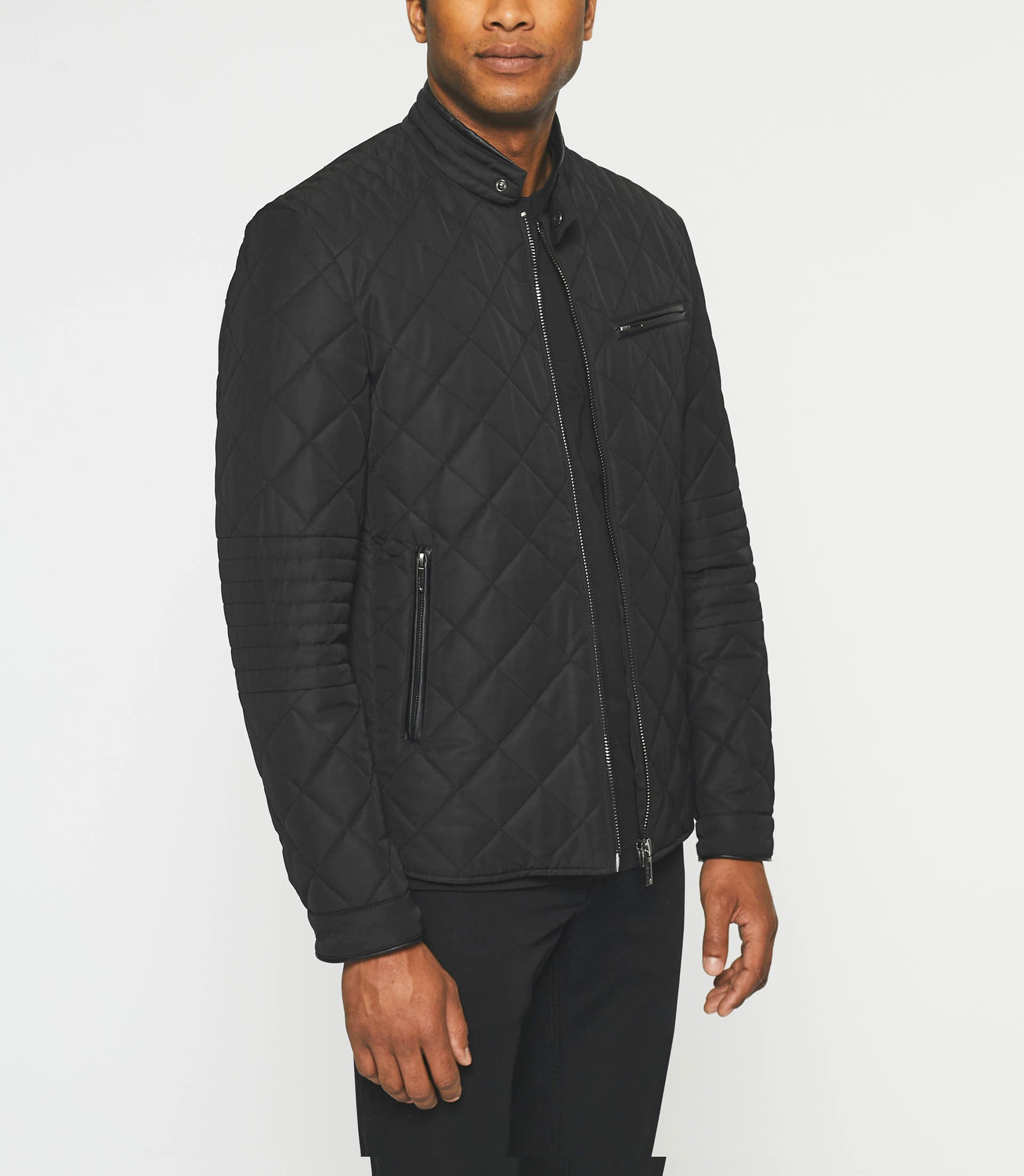 Black quilted overshirt jacket MADDISON