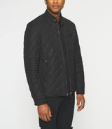 Blouson surchemise matelassé noir MADDISON