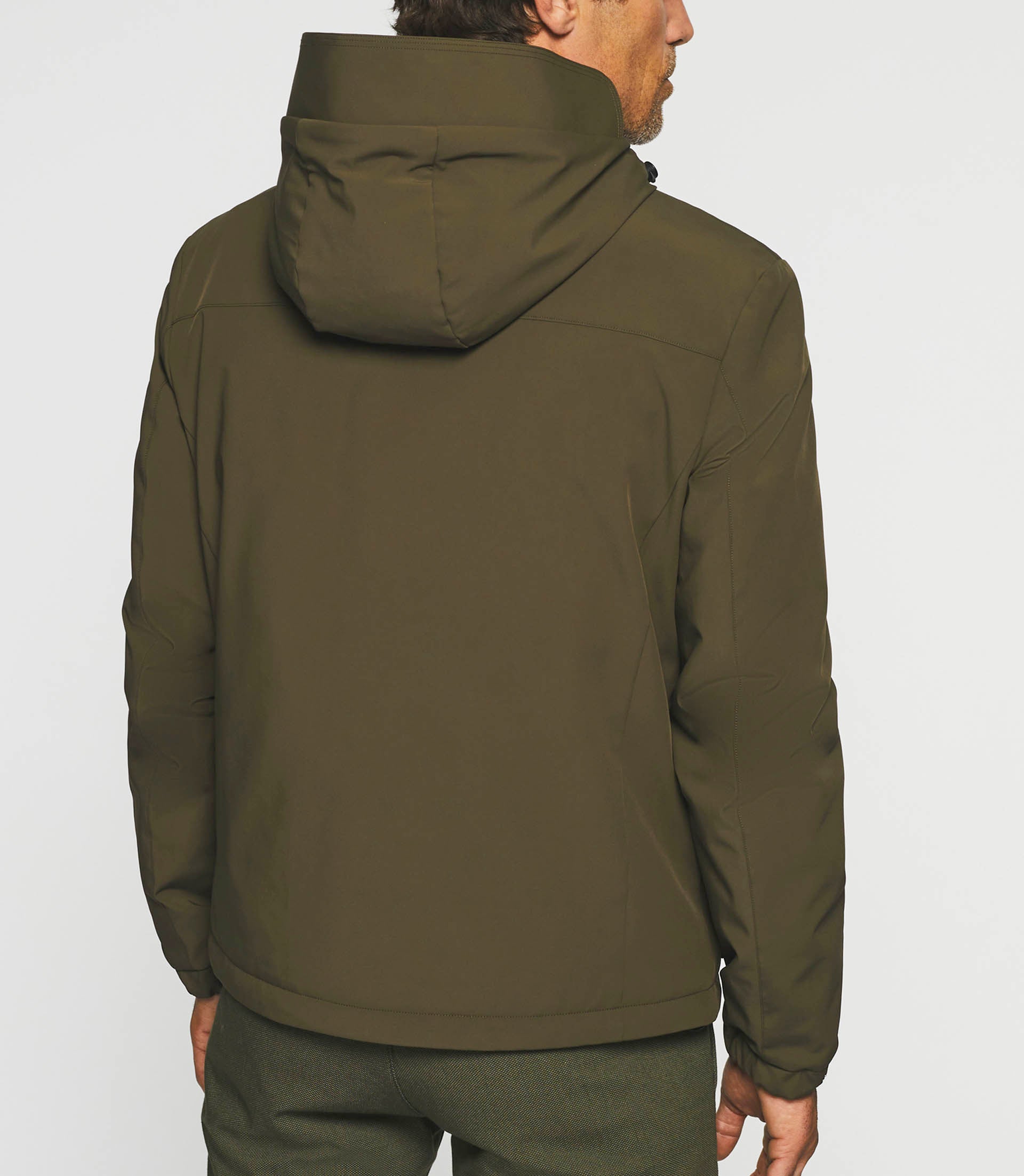 Blouson technique à capuche kaki MAHDY